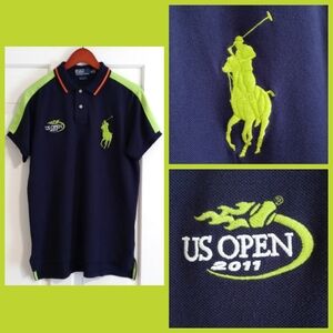 🐎RARE Polo Ralph Lauren🐎 - Navy/Green Limited Edition 2011 US OPEN S/S Polo